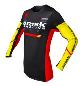 Risk Racing Motocross Jersey Black Yellow 1 24