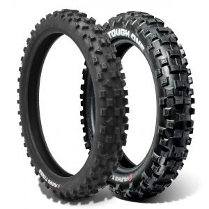 Plews Tyres | Enduro Set | EN1 THE TOUGH ONE Rear & EN1 GRAND PRIX Front Enduro Tire Bundle - 3/4 view.