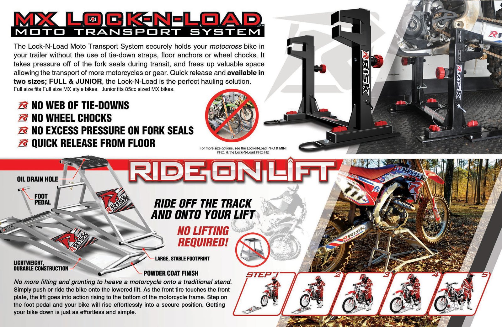 Page from the 2024 Risk Racing Product Catalog