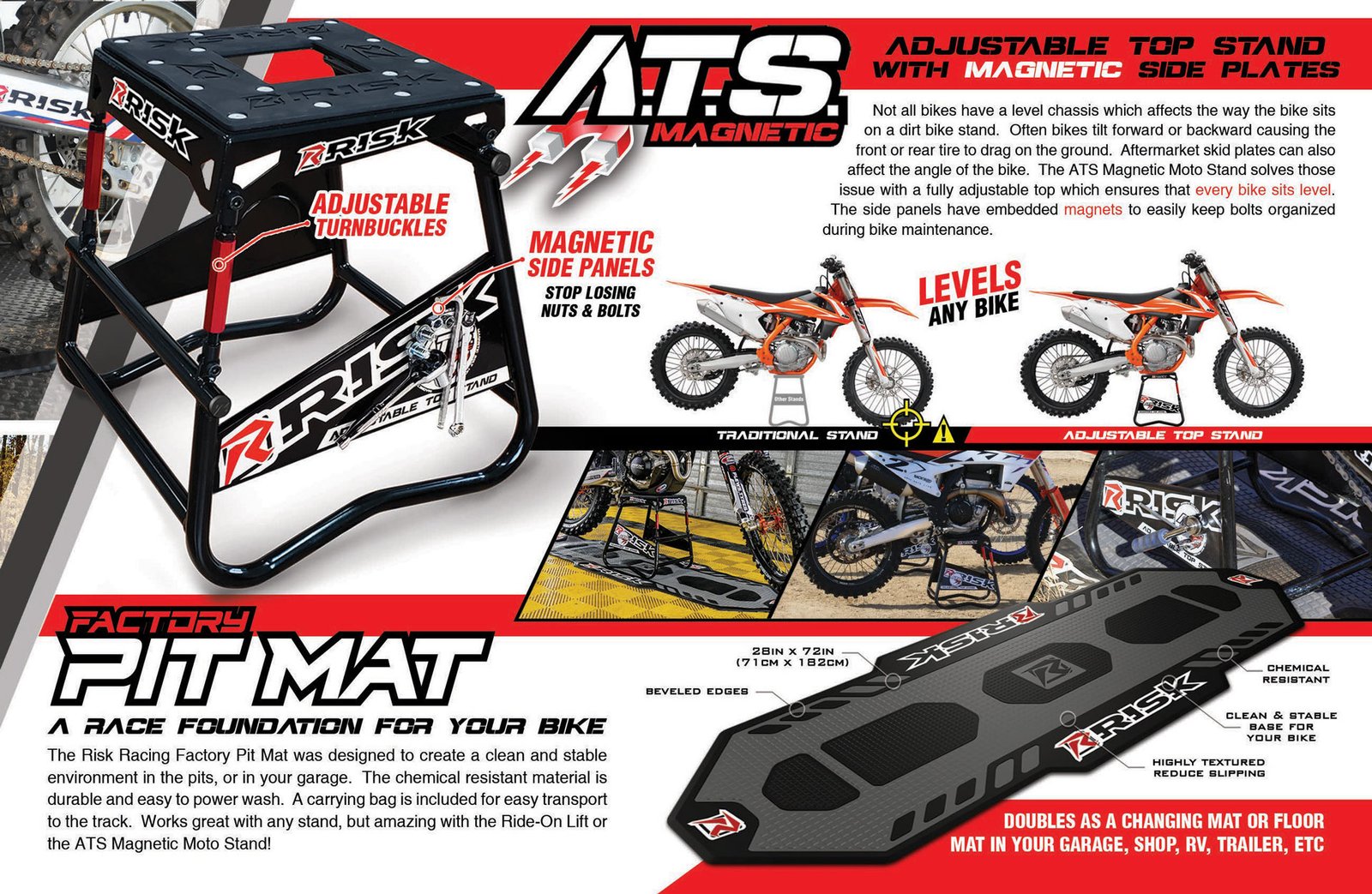 Page from the 2024 Risk Racing Product Catalog